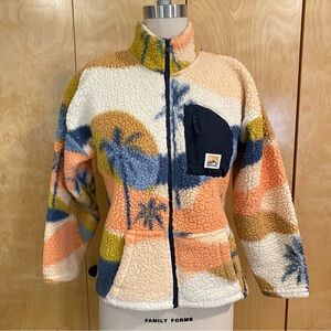 Rip Curl wave Multicolor Sherpa polar Fleece Jacket 14